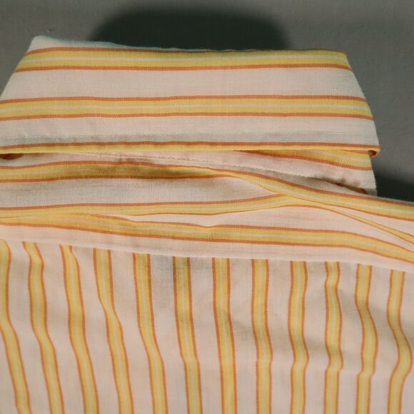 Vintage BVD 70s Neva Press Light Cotton Striped Mens Shirt Long Sleeve 16 1/2 34 - Picture 7 of 11